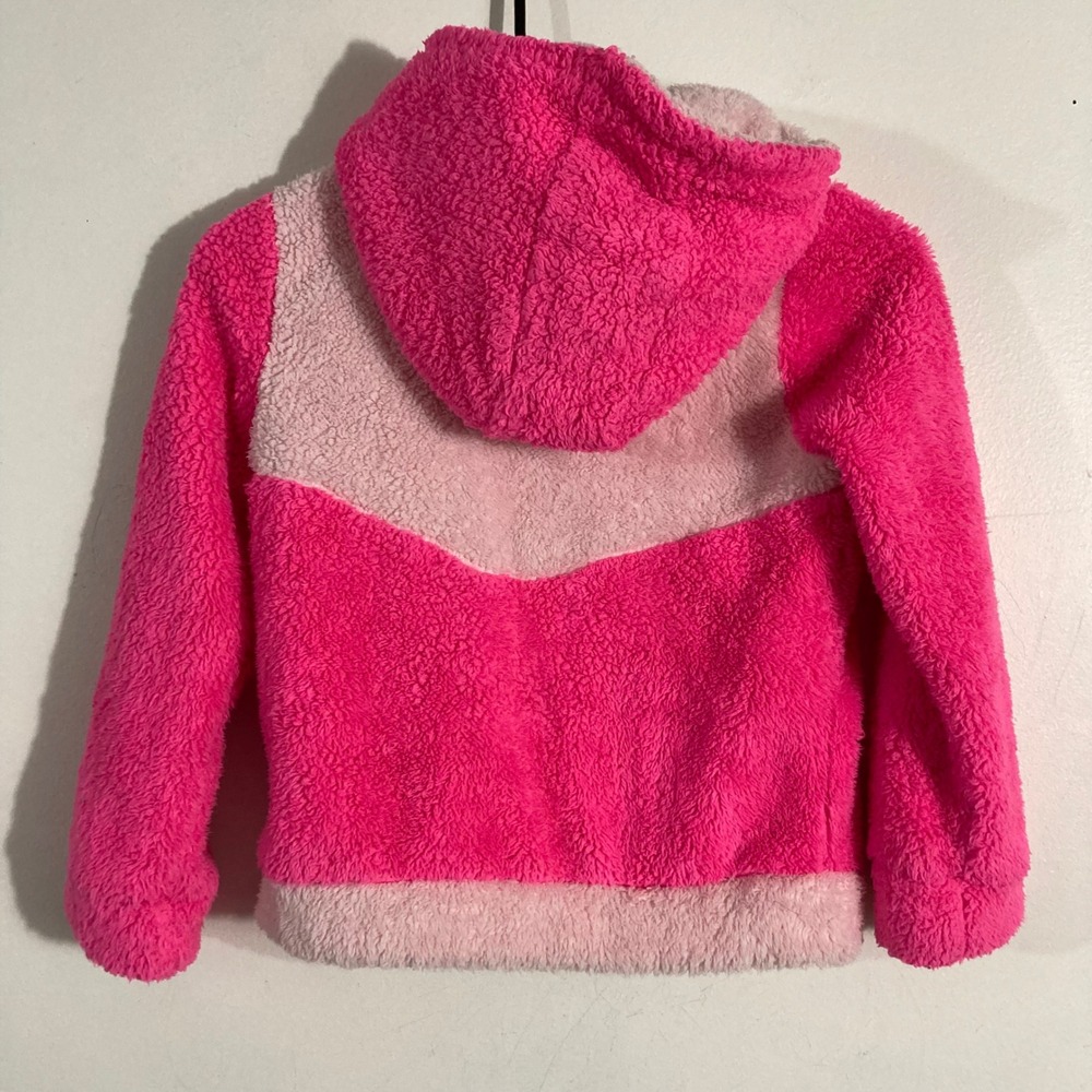 Betsey Johnson Hoodie Kids 7/8 Pink  Sherpa Sequin Colorblock ZIP UP - Picture 7 of 9